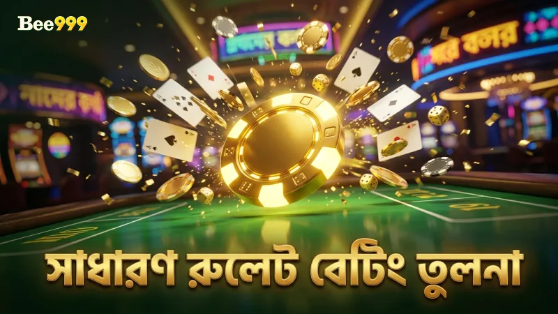 সাধারণ রুলেটে বেটিং অপশন ও পেমেন্ট রেটের তুলনায় পার্থক্য।